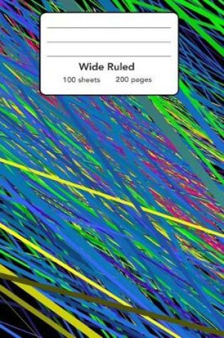 Cover of Wide Ruled Composition Notebook 6" x 9". Colorful Tubes Abstract Graphic Art