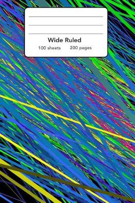 Book cover for Wide Ruled Composition Notebook 6" x 9". Colorful Tubes Abstract Graphic Art