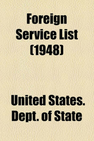 Cover of Foreign Service List (1948)