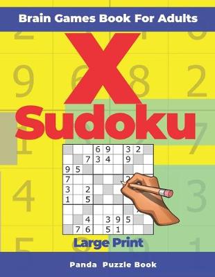 Book cover for Brain Games Book For Adults - X Sudoku Large Print