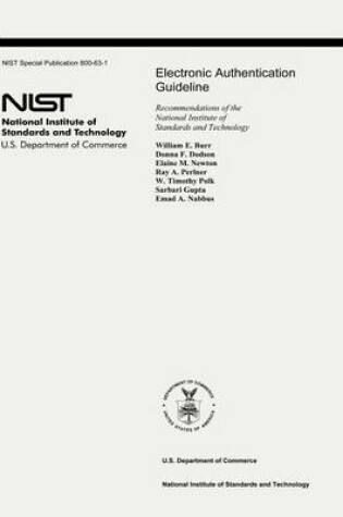 Cover of Electronic Authentication Guideline