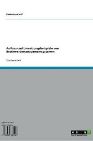 Cover of Aufbau Und Umsetzungsbeispiele Von Beschwerdemanagementsystemen