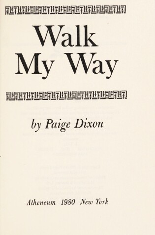 Cover of Walk My Way