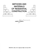 Book cover for Methods and Materials of Residential Construction