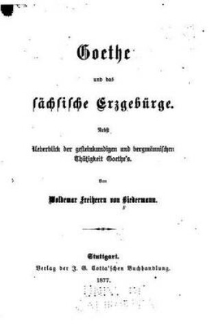 Cover of Goethe Und Das Sachsische Erzgeburge