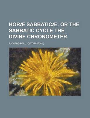 Book cover for Horae Sabbaticae