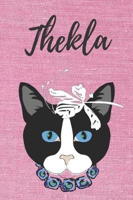 Book cover for personalisiertes Notizbuch Katze / Journal / Malbuch / Tagebuch / Kritzelbuch / DIN A5 / Geschenk Thekla