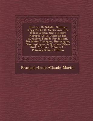 Book cover for Histoire de Saladin