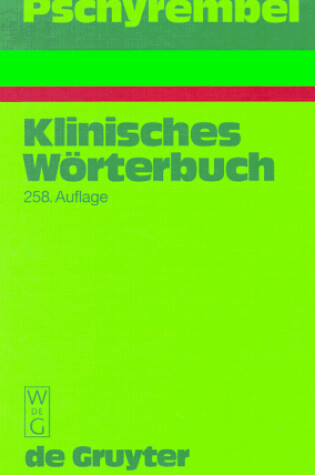 Cover of Pschyrembel Klinisches Worterbuch