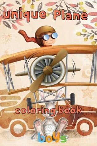 Cover of Unique Plane Coloring Book boys