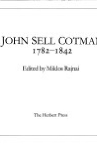 Cover of John Sell Cotman, 1782-1842