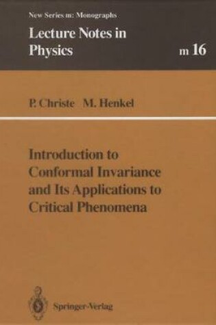 Cover of Introduction to Conformal Invariance and Its Applications to Critical Phenomena