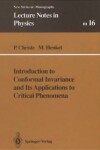 Book cover for Introduction to Conformal Invariance and Its Applications to Critical Phenomena