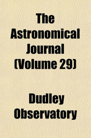 Cover of The Astronomical Journal (Volume 29)