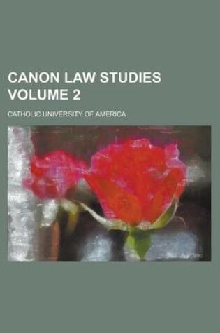 Cover of Canon Law Studies Volume 2