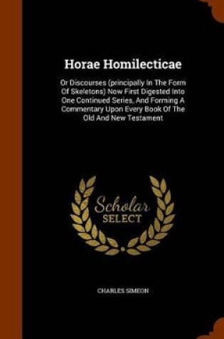 Cover of Horae Homilecticae