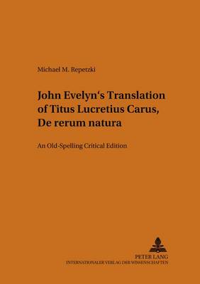 Cover of John Evelyn's Translation of Titus Lucretius Carus "De Rerum Natura"