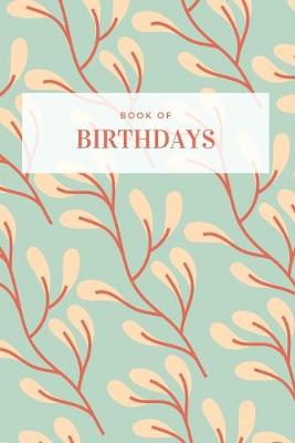 Cover of Book of Birthdays - Green Floral