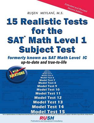 Book cover for 15 Realistic Tests for the SAT Math Level 1 Subject Test