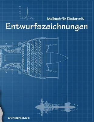 Book cover for Malbuch für Kinder mit Entwurfszeichnungen