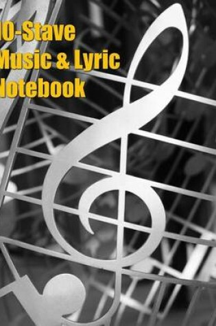 Cover of 10-Stave Music & Lyric Notebook - Silver Treble Clef