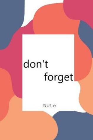 Cover of don't forget note