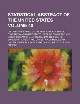 Book cover for Statistical Abstract of the United States Volume 40