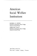 Book cover for American Social Welfare Institutions