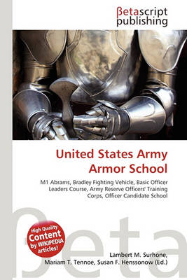 Book cover for United States Army Armor School