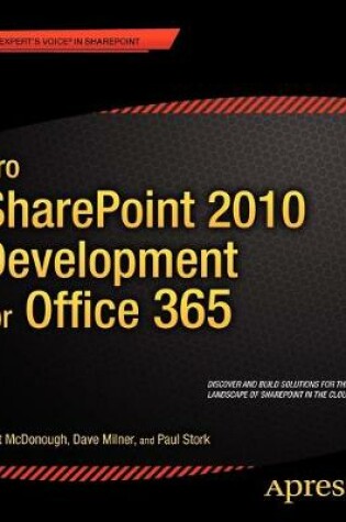 Cover of Pro SharePoint 2010 Development for Office 365