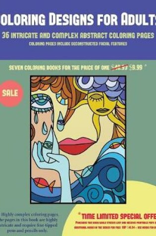 Cover of Coloring Designs for Adults (36 intricate and complex abstract coloring pages)