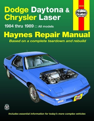 Book cover for Dodge Daytona & Chrysler Laser 2.2 & 2.5 litre (1984-1989) Haynes Repair Manual (USA)