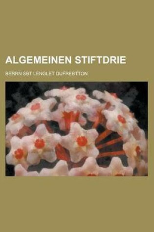 Cover of Algemeinen Stiftdrie