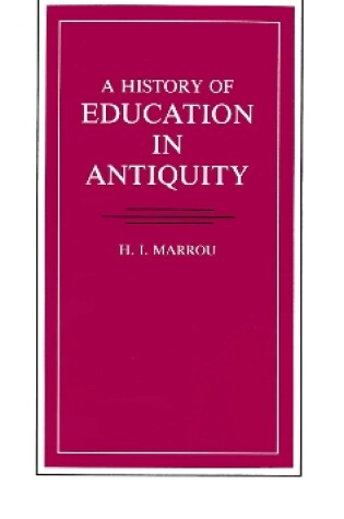 Cover of A History of Education in Antiquity