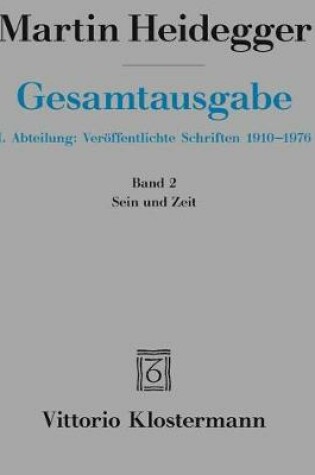 Cover of Martin Heidegger, Sein Und Zeit (1927)