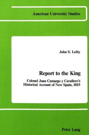 Cover of Report to the King