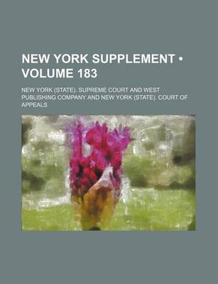 Book cover for New York Supplement (Volume 183)