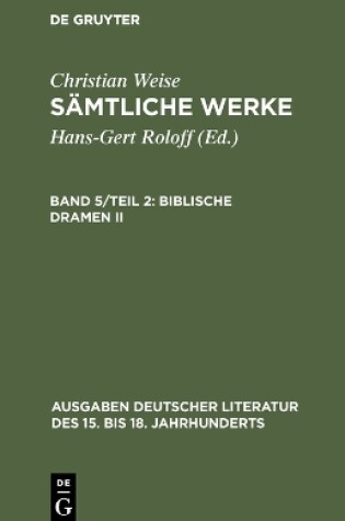 Cover of Biblische Dramen II