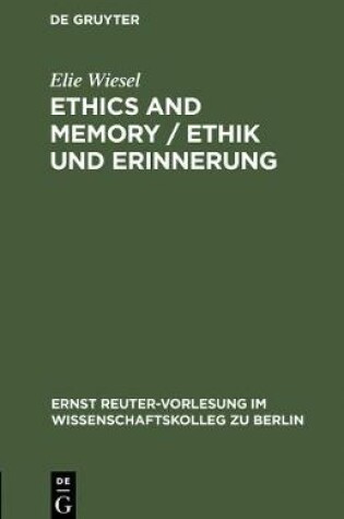 Cover of Ethics and Memory / Ethik und Erinnerung