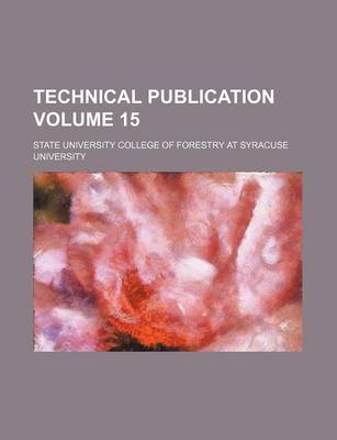 Book cover for Technical Publication Volume 15