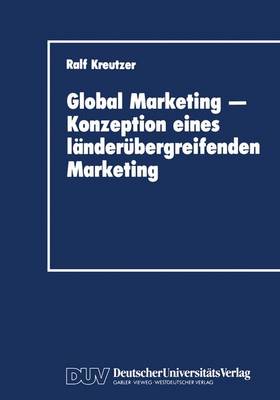 Book cover for Global Marketing — Konzeption eines länderübergreifenden Marketing