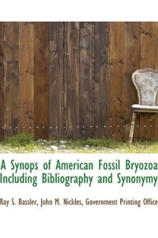 Cover of A Synops of American Fossil Bryozoa Including Bibliography and Synonymy