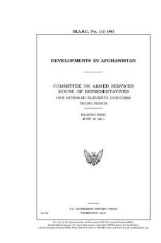 Cover of Developments in Afghanistan