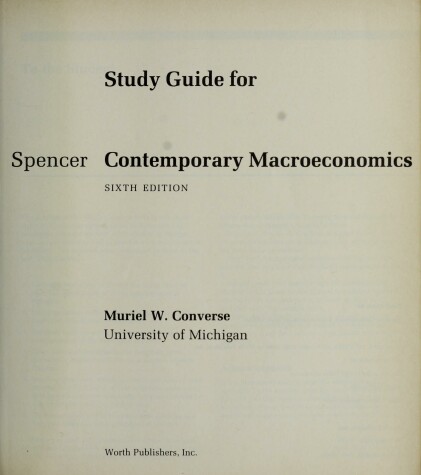 Book cover for S/G 6/E Cont Macro