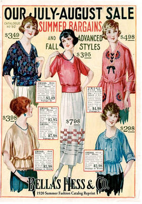 Cover of Bellas Hess & Co 1920 Summer Fashion Catalog Reprint