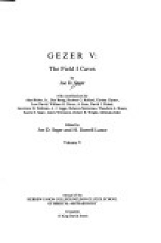 Cover of Gezer V