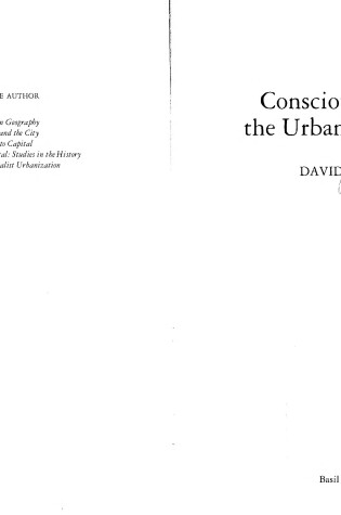 Cover of Consciousness and the Urban Experience