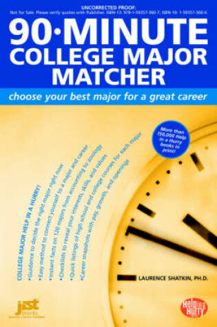 Cover of 90-Minute College Major Matcher