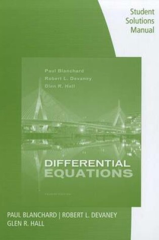 Cover of Student Solutions Manual for Blanchard/Devaney/Hall's Differential  Equations, 4th