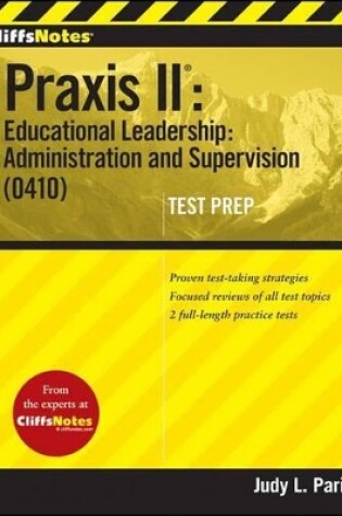 Cover of Cliffsnotes Praxis II: Educational Leadership: Administration and Supervision (0410)